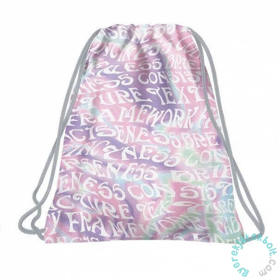 BackUp Pasztell tornazsák - Hullámzó feliratok (WOB6A18)