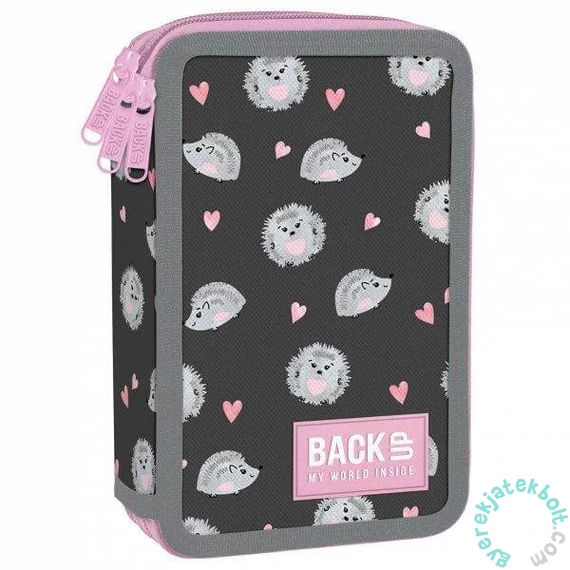 BackUp Sünis felszerelt 3 emeletes tolltartó - Sündisznók (PB6EW16)