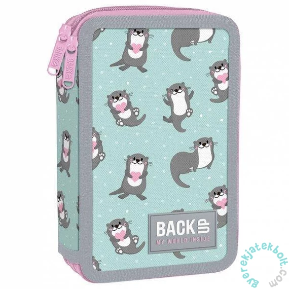 BackUp Vidrás felszerelt emeletes tolltartó - Imádnivaló vidrák (PB6DW12)