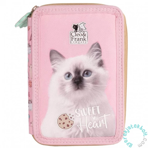Cleo és Frank cicás felszerelt emeletes tolltartó - Sweet Heart (PWDCF45)