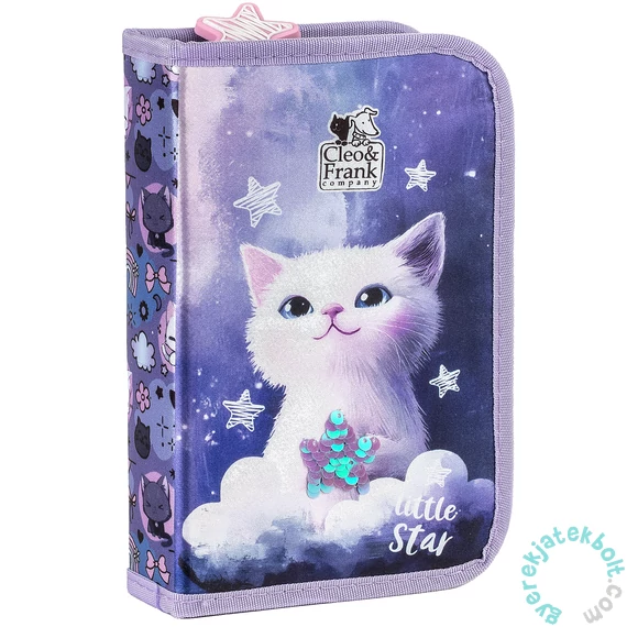 Cleo és Frank cicás felszerelt kihajtható tolltartó - Little Star (PWJCF47)