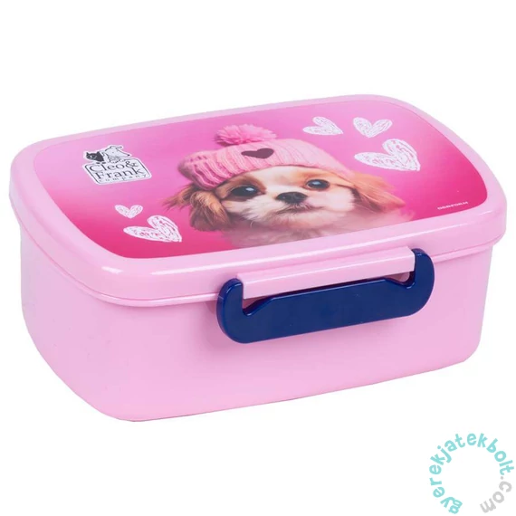 Cleo és Frank kutyás uzsonnás doboz - rózsaszín (SACF42)