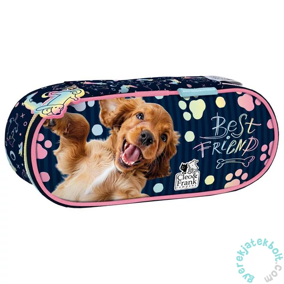 Cleo és Frank kutyás ovális tolltartó - Best Friends (P1ACF44)