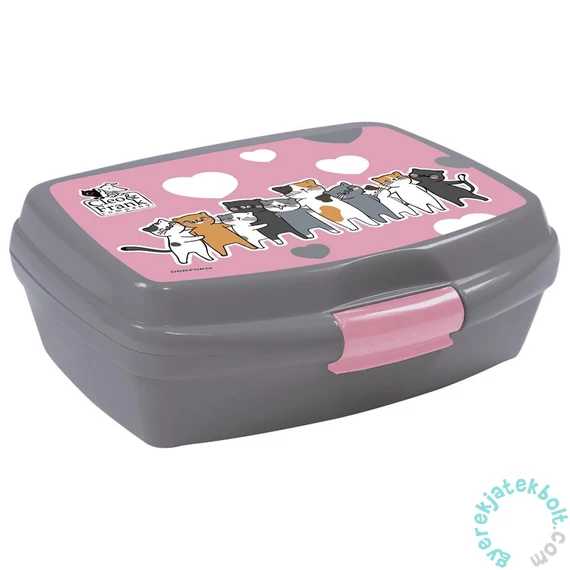 Cleo és Frank cicás műanyag uzsonnás doboz - Friends 
