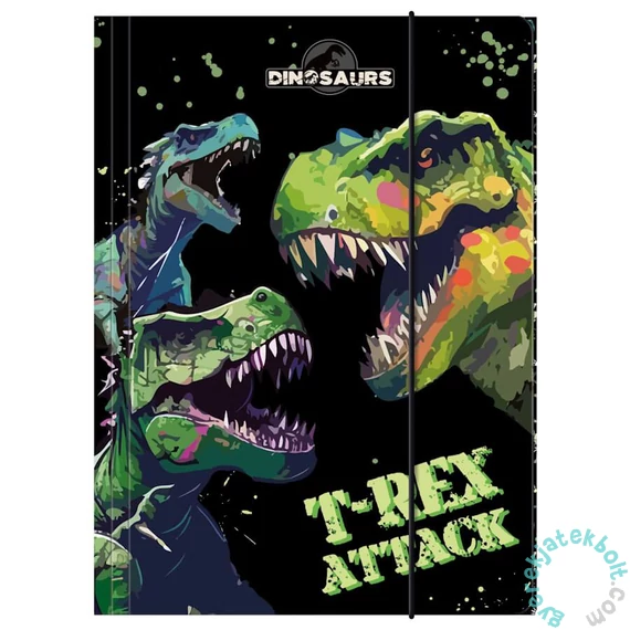 Dínós  A/4 gumis mappa - T-Rex Attack (TGA4DN20)