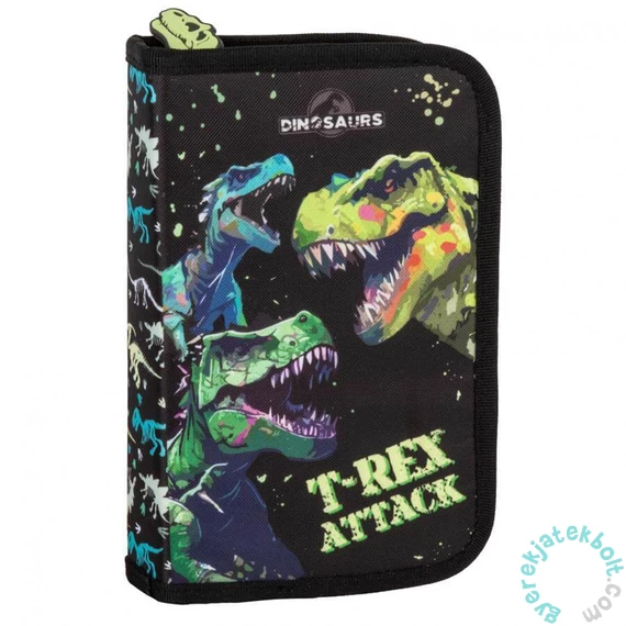 Dínós felszerelt kihajtható tolltartó - T-Rex Attack (PWJDN20)