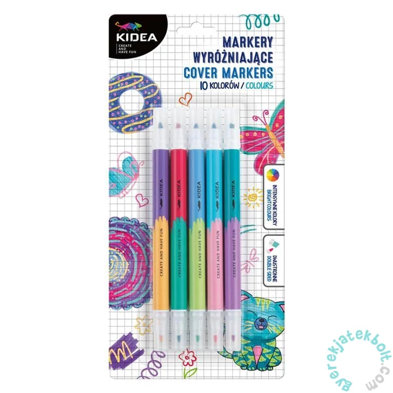 Kidea 10 színű filctoll készlet (MW10KKA)