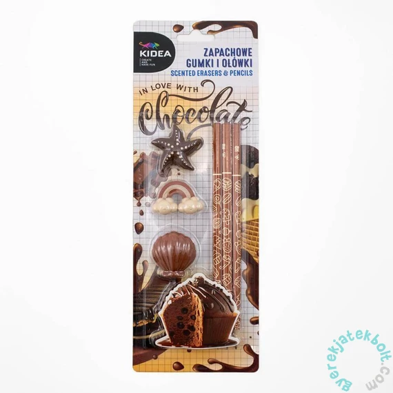 Kidea grafitceruza - 3 db-os - illatos radírral - Chocolate (ZAGOACKA)