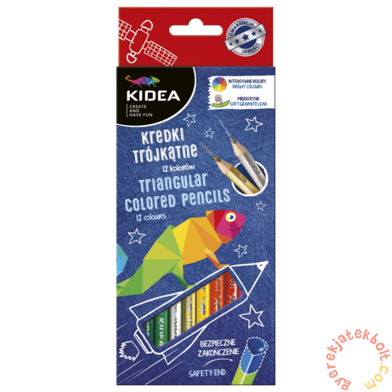 Derform - Kidea háromszög színes ceruza - 12 db-os (KT12KA)