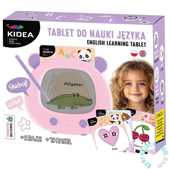 Kidea Interaktív nyelvoktató tábla - Angol - Pink (TNJAKA)