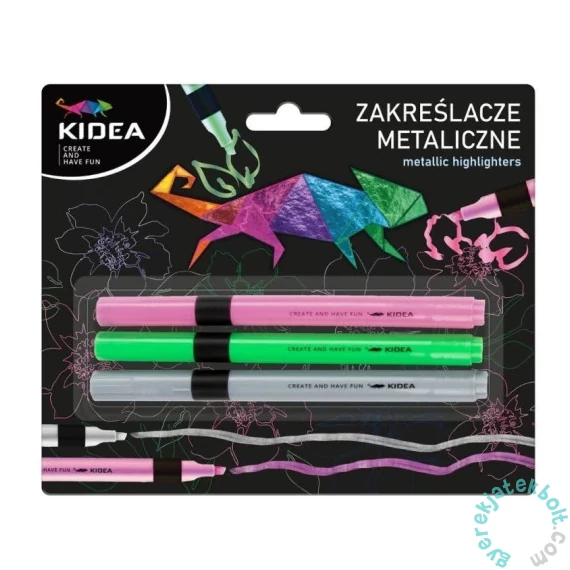 Kidea Metál szövegkiemelő - 3 db-os (ZME3KA)