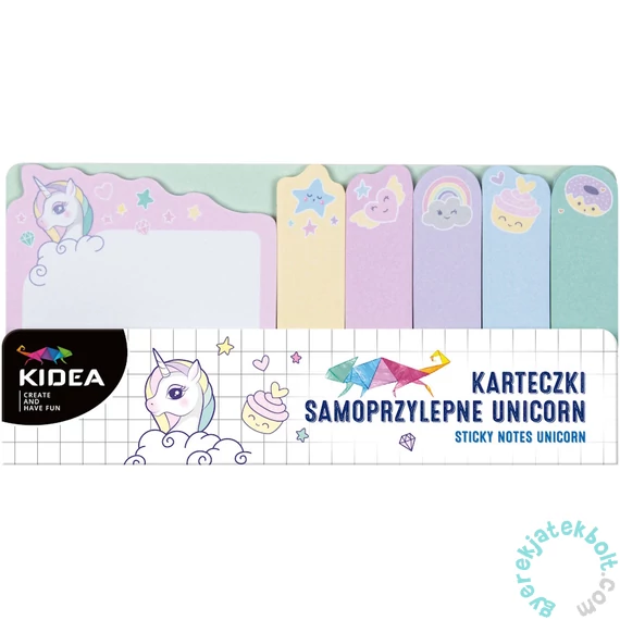 Kidea öntapadós jegyzettömb - Unikornisos (KASUIKA)