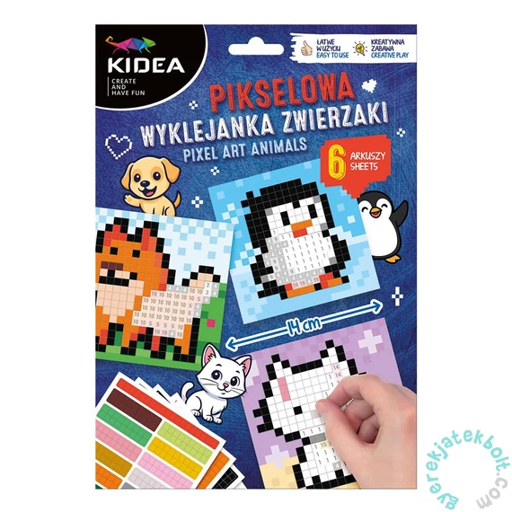 Kidea Pixel Art mozikkép készítő készlet - állatos (PWYZKA)