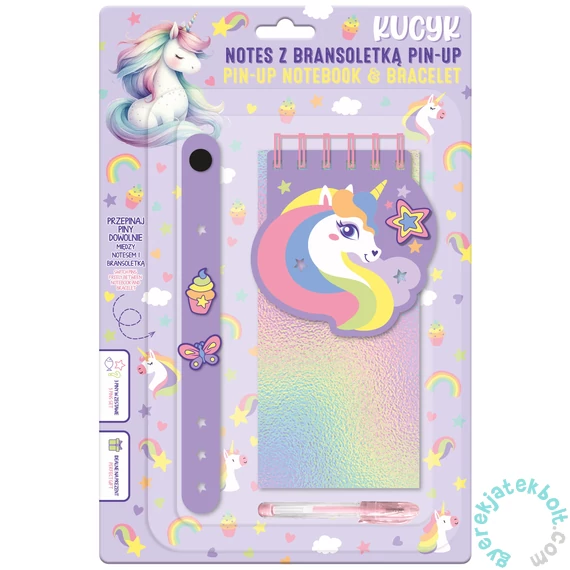 Kidea unikornisos jegyzetfüzet és karkötő (NZBPUKD)