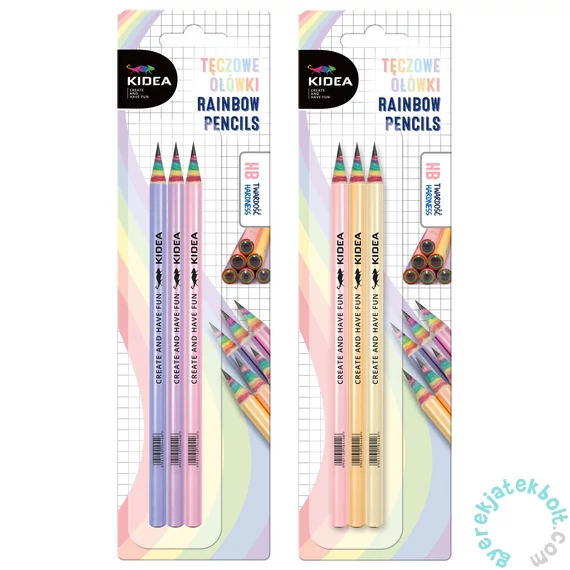 Kidea HB grafitceruza - szivárványos (TEO3KA)