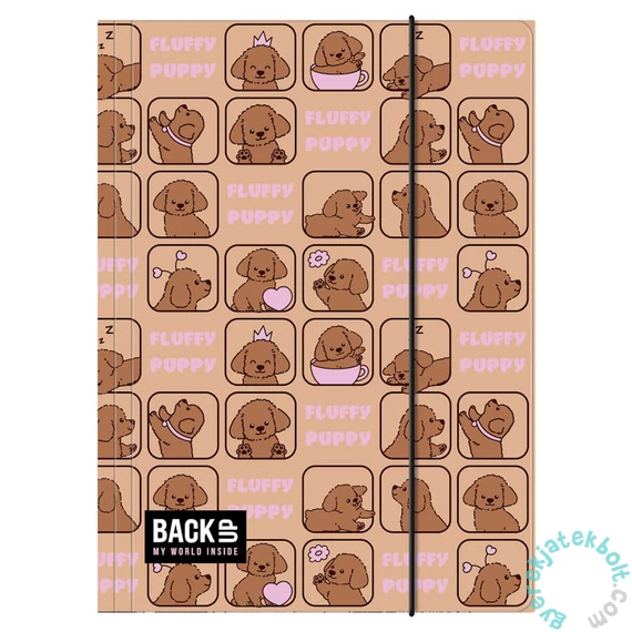 Kutyás A/4 gumis mappa - Fluffy Puppy (TGA4B7A17)