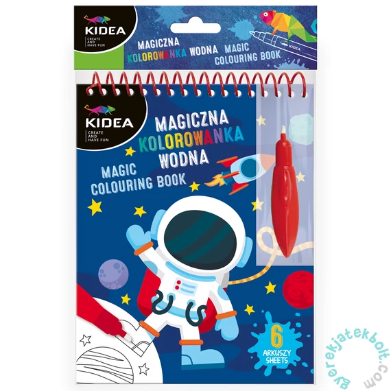 Kidea Mágikus vizes kifestőkönyv - űrhajós