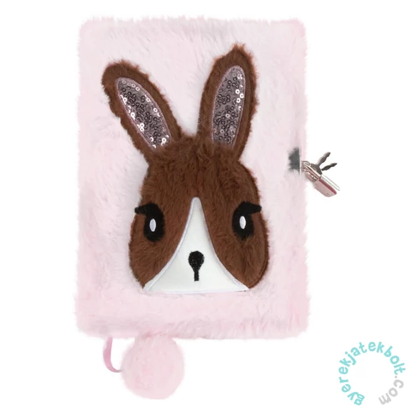 Nyuszis szőrmés kulcsos napló (PPZKRK)