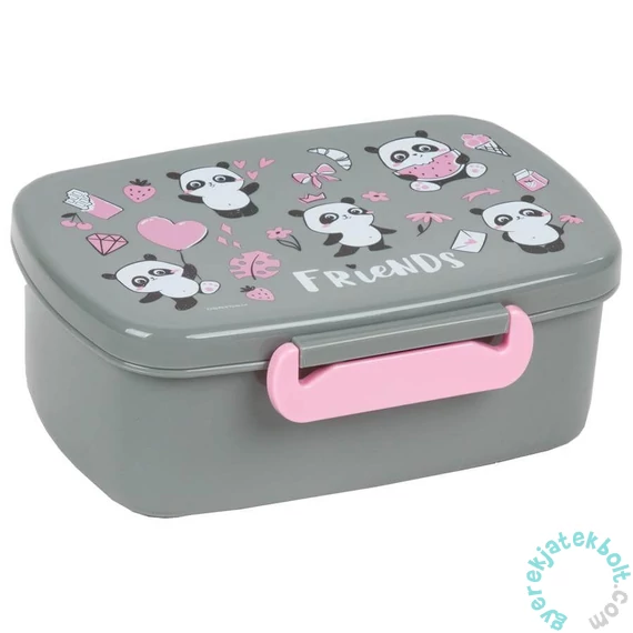 Pandás műanyag uzsonnás doboz - Friends (SA05)