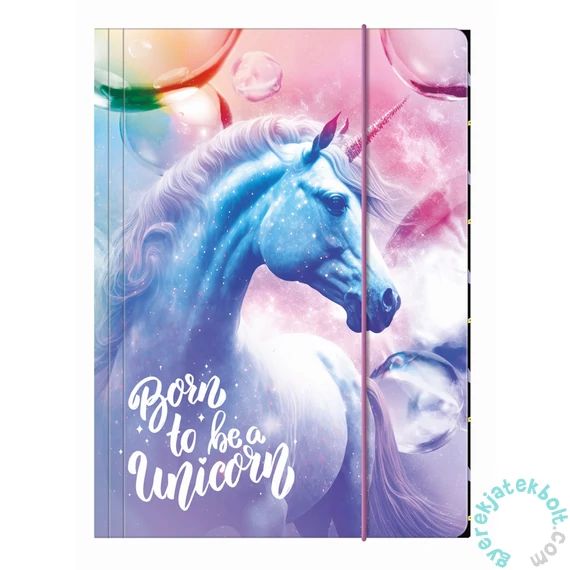 Unikornis A/4 gumis mappa - Born to be an unicorn (TGA4JR15)