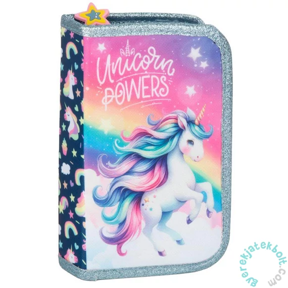 Unikornisos felszerelt tolltartó - Unicorn powers (PWJJR16)