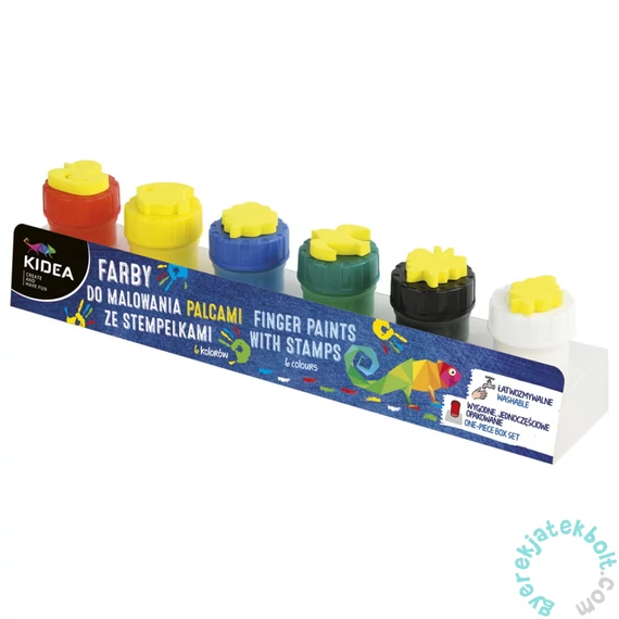 Kidea 6 színű ujjfesték készlet