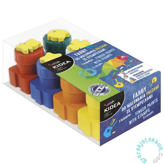 Kidea 8 színű ujjfesték készlet