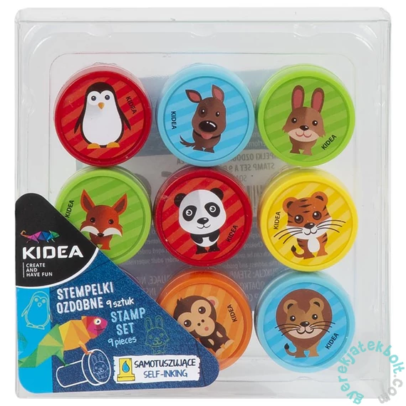Kidea Állatos nyomda szett - 9 db-os