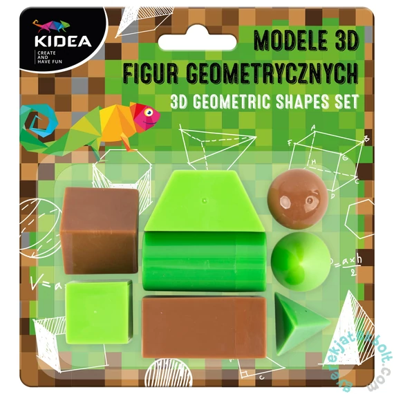 Kidea Geometriai alakzatok 3D 8 db-os készlet - pixel game (M3DFGBKA)