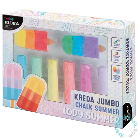 Kidea Jumbo kréta 8 db-os készlet - jégkrém (KRJLW8KA)