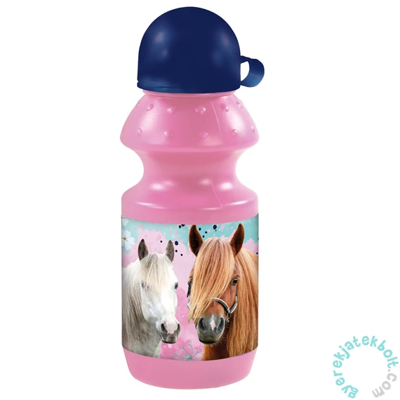 I love horses lovas műanyag kulacs - Trikolor