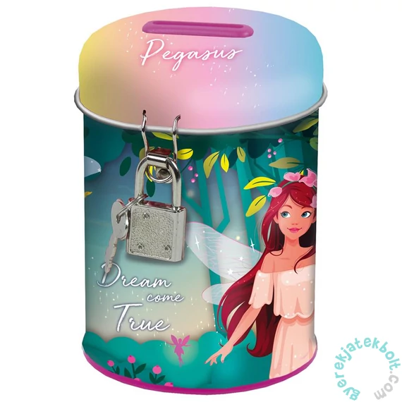 Pegazus és tündér persely lakattal - Dream come True