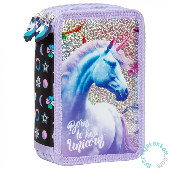 Unikornis felszerelt 3 emelets tolltartó - Born to be a Unicorn (PWTJR15)