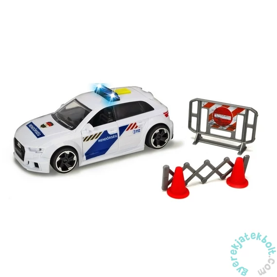 Dickie SOS Series Audi RS3 játék rendőrautó - 15 cm (3713011)