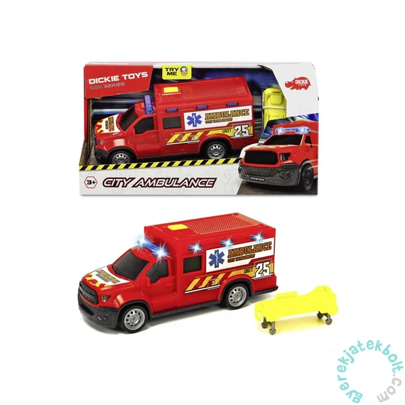 Dickie City Ambulance játék mentőautó - 18 cm (3713013)