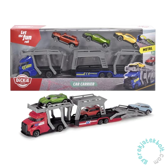 Dickie City Express autószállító kamion - Piros - 28 cm (3745008)
