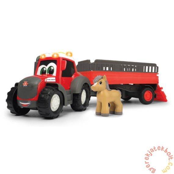 Dickie ABC Massey Ferguson állatszállító traktor lóval (204115002)
