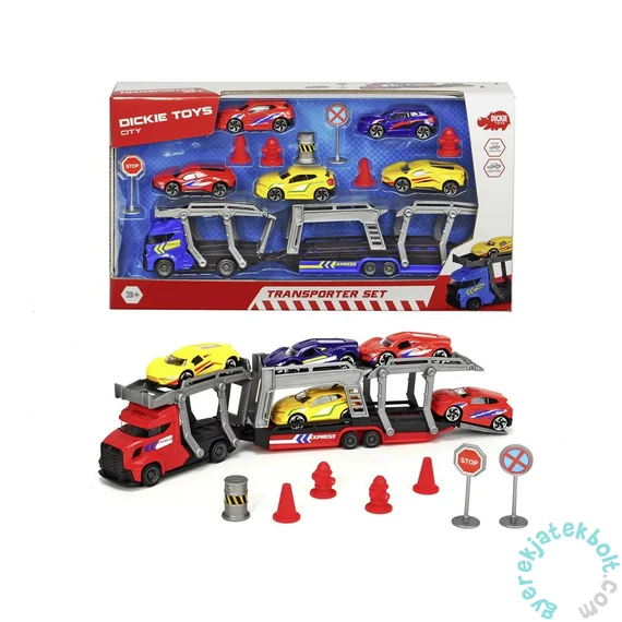Dickie Autószállító kamion kiegészítőkkel - 32 cm