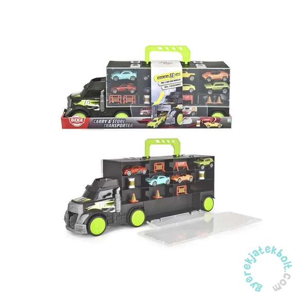 Dickie 43 cm-es Carry and Store autószállító kamion szett kisautókkal