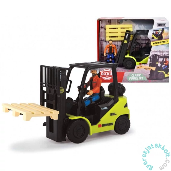 Dickie Clark S25 játék villás targonca figurával - 1:24 (203832008)