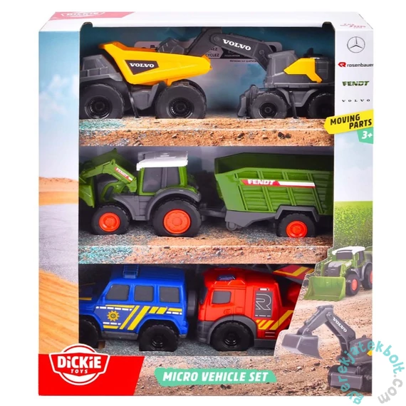 Dickie Micro City Csapatjárművek, 6 db-os (203742016)