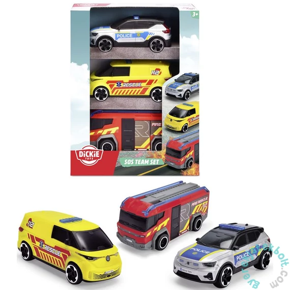 Dickie SOS Mentőjármű szett 3 db-os (203712028038)