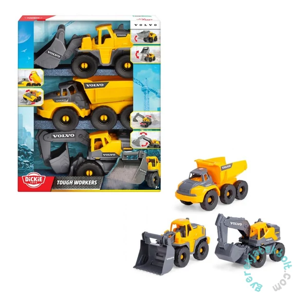 Dickie Volvo 3 db-os munkagépek szett (203725007)
