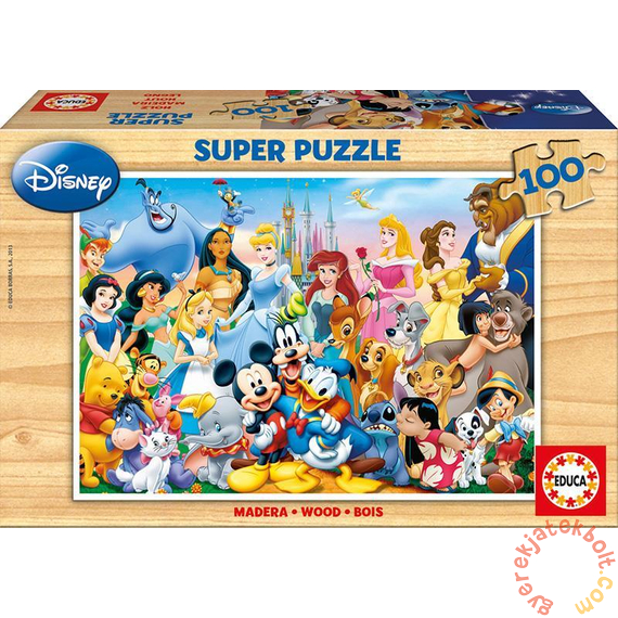 Educa 100 db-os fa puzzle - Disney csodálatos világa (12002)