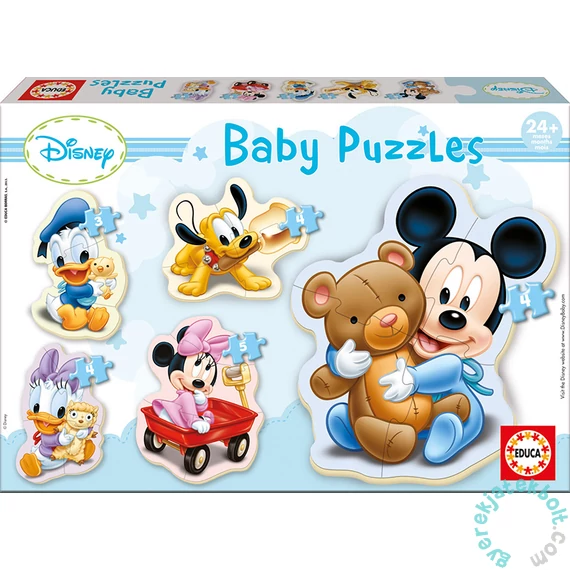 Educa 5 az 1-ben Baby sziluett puzzle (3,4,5 db-os) - Disney - Mickey (13813)