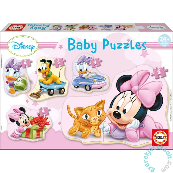 Educa 5 az 1-ben Baby sziluett puzzle (3,4,5 db-os) - Disney - Minnie (15612)