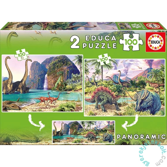 Educa 2 x 100 db-os puzzle - Dínók világa (15620)