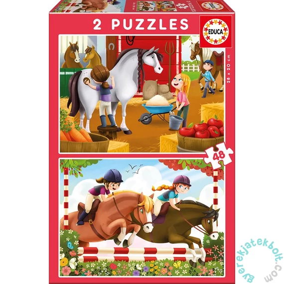 Educa 2 x 48 db-os puzzle - Lóverseny (17150)