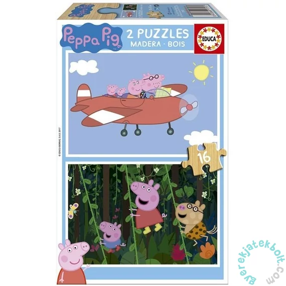 Educa 2 x 16 db-os fa puzzle - Peppa malac (17157)