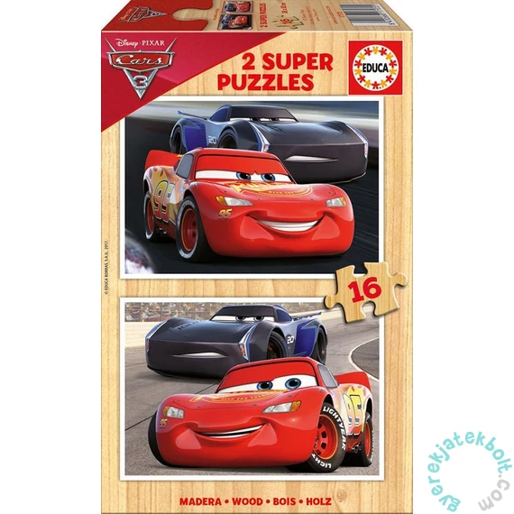 Educa 2 x 16 db-os fa puzzle - Verdák 3 (17172)